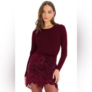RITA KNIT TOP | OXBLOOD